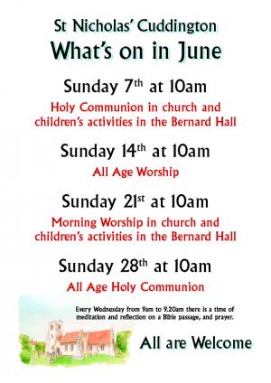 Sundays at 10.00 in June Article Graphic
