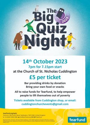 Quiz Night in Aid of Tearfund Article Graphic