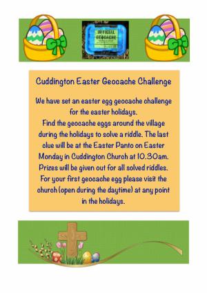 Cuddington Easter Geocache Challenge Article Graphic
