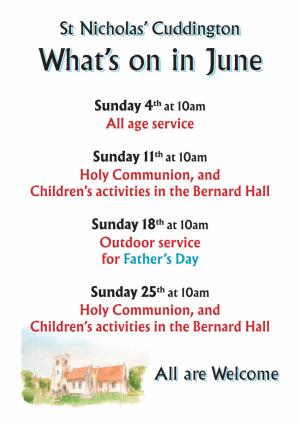 Sunday Services in June @10.00am Article Graphic