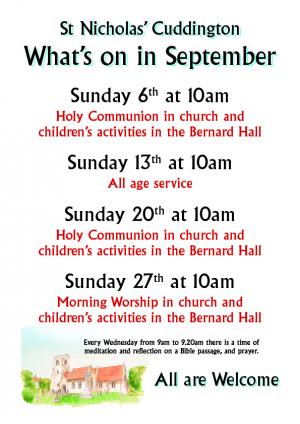 Sundays at 10.00 in September Article Graphic