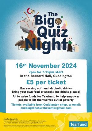 Big Quiz Night – 16th November Article Graphic
