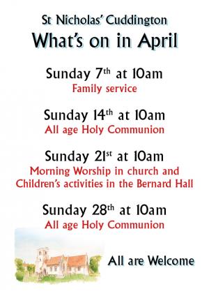 Sunday Services in April Article Graphic
