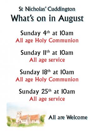 Sunday Services in August Article Graphic